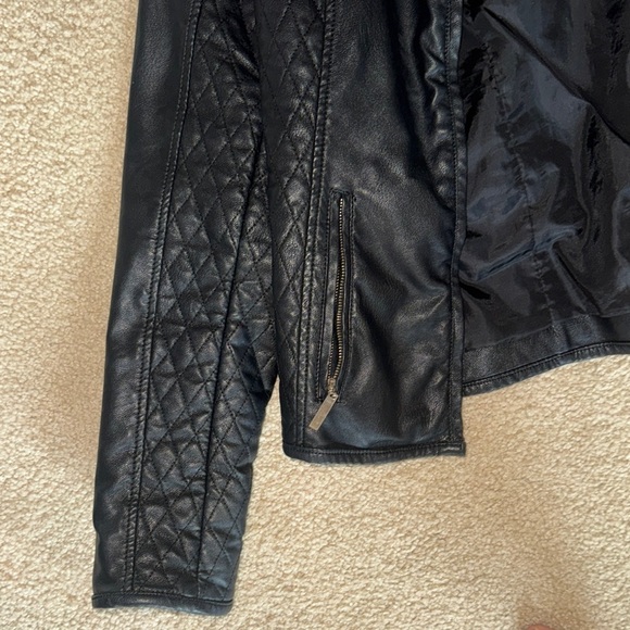 Forever 21 Black Leather Moto Jacket - Picture 3 of 4